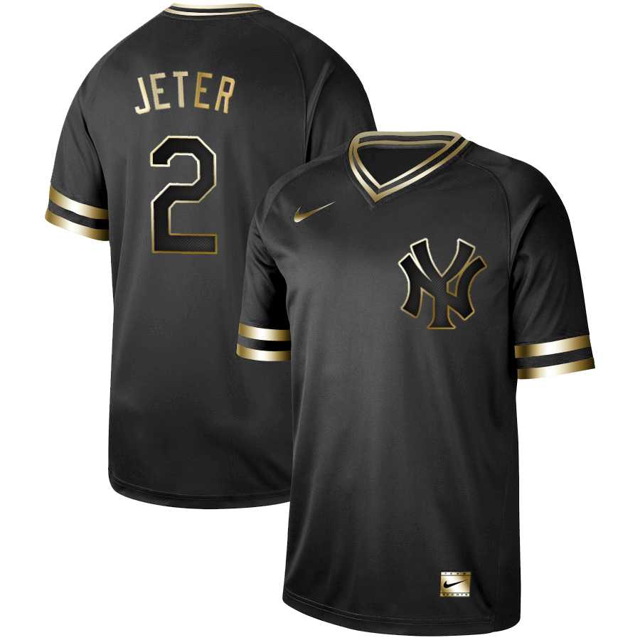 Yankees 2 Derek Jeter Black Gold Nike Cooperstown Collection Legend V Neck Jersey Dzhi,We sell and wholesale Yankees 2 Derek Jeter Black Gold Nike Cooperstown Collection Legend V Neck Jersey Dzhi on line form chian!